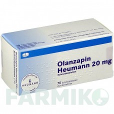 ОЛАНЗАПІН (OLANZAPIN) 20 мг таблетки 70 шт - Оланзапін HEUMANN PHARMA