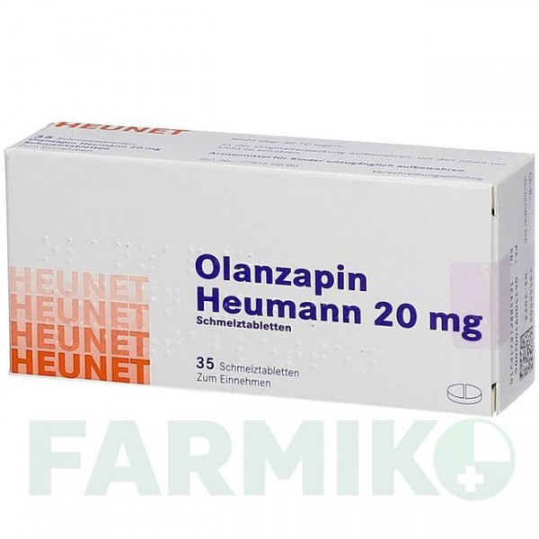 ОЛАНЗАПІН (OLANZAPIN) 20 мг таблетки 35 шт - Оланзапін HEUNET PHARMA