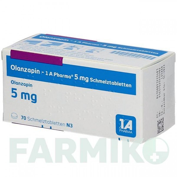 ОЛАНЗАПИН (OLANZAPIN) 5 мг таблетки 70 шт - Оланзапин 1 A PHARMA