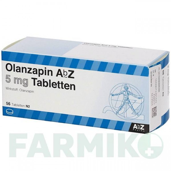 ОЛАНЗАПІН (OLANZAPIN) 5 мг таблетки 56 шт - Оланзапін ABZ PHARMA