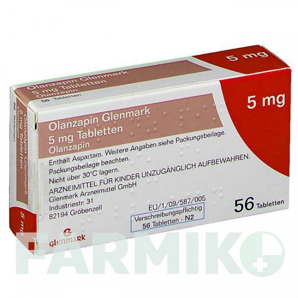 ОЛАНЗАПИН (OLANZAPIN) 5 мг таблетки 56 шт - Оланзапин GLENMARK