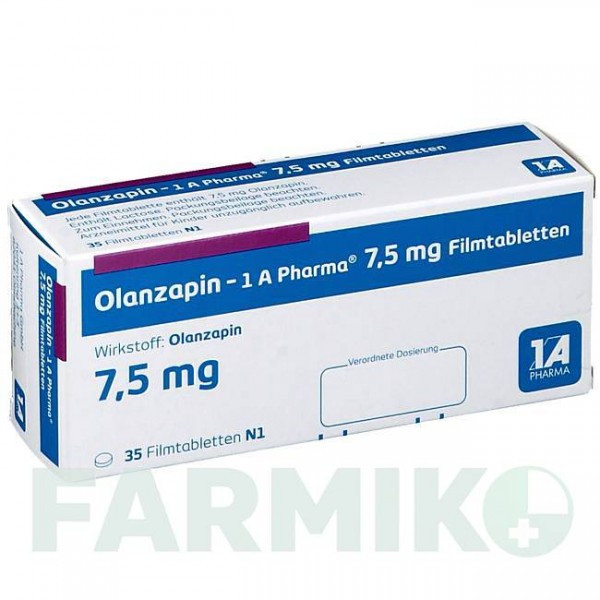 ОЛАНЗАПІН (OLANZAPIN) 7,5 мг таблетки 35 шт - Оланзапін 1 A PHARMA