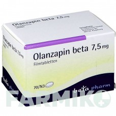 ОЛАНЗАПИН (OLANZAPIN) 7,5 мг таблетки 70 шт - Оланзапин BETAPHARM