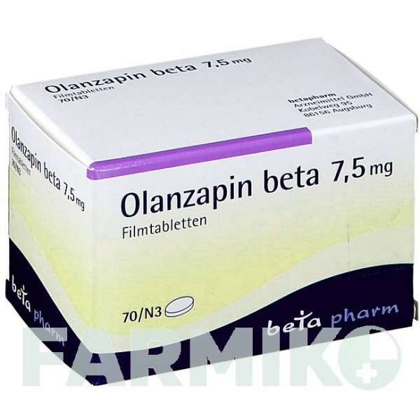 ОЛАНЗАПИН (OLANZAPIN) 7,5 мг таблетки 70 шт - Оланзапин BETAPHARM