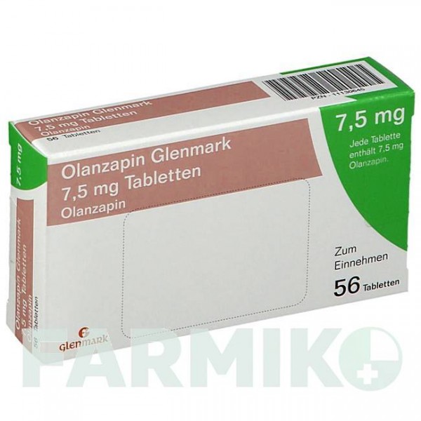 ОЛАНЗАПИН (OLANZAPIN) 7,5 мг таблетки 56 шт - Оланзапин GLENMARK
