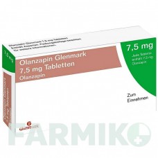 ОЛАНЗАПИН (OLANZAPIN) 7,5 мг таблетки 70 шт - Оланзапин GLENMARK