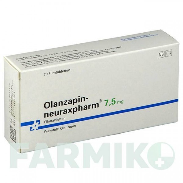 ОЛАНЗАПІН (OLANZAPIN) 7,5 мг таблетки 56 шт - Оланзапін NEURAXPHARM