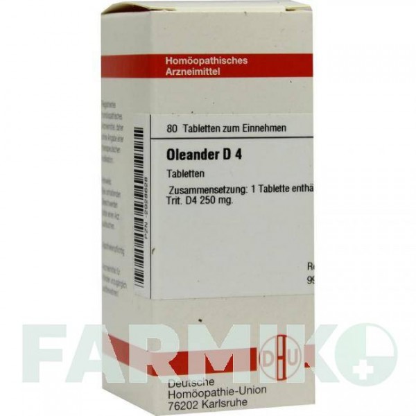 ОЛЕАНДЕР (OLEANDER) D 4 таблетки 80 шт - Гомеопатия DHU