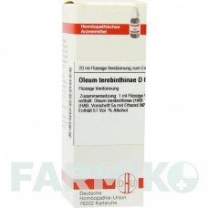 ОЛЕУМ ТЕРЕБИНТИНА (OLEUM TEREBINTHINAE) D 6 раствор 20 мл - Гомеопатия DHU
