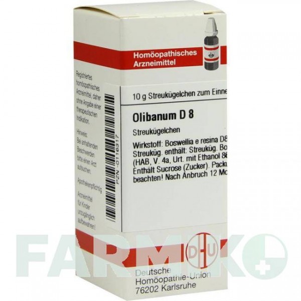 ОЛИБАНУМ (OLIBANUM) D 8 глобули 10 г - Гомеопатия DHU