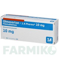 ОЛМЕСАРТАН (OLMESARTAN) 10 мг таблетки 56 шт - Олмесартан 1 A PHARMA