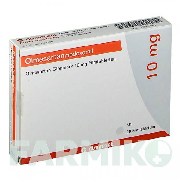 ОЛМЕСАРТАН (OLMESARTAN) 10 мг таблетки 28 шт - Олмесартан GLENMARK