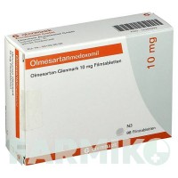 ОЛМЕСАРТАН (OLMESARTAN) 10 мг таблетки 98 шт - Олмесартан GLENMARK