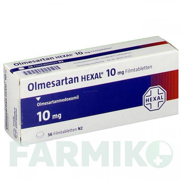 ОЛМЕСАРТАН (OLMESARTAN) 10 мг таблетки 56 шт - Олмесартан HEXAL