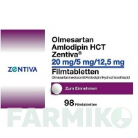ОЛМЕСАРТАН (OLMESARTAN) 20/5/12,5 мг таблетки 98 шт - Олмесартан, Амлодипин, Гидрохлоротиазид ZENTIVA