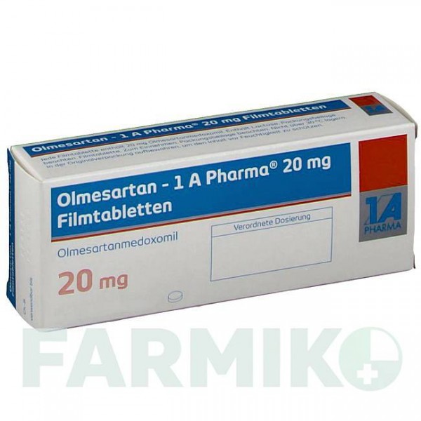 ОЛМЕСАРТАН (OLMESARTAN) 20 мг таблетки 28 шт - Олмесартан 1 A PHARMA