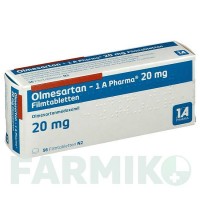 ОЛМЕСАРТАН (OLMESARTAN) 20 мг таблетки 56 шт - Олмесартан 1 A PHARMA