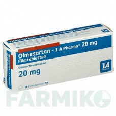 ОЛМЕСАРТАН (OLMESARTAN) 20 мг таблетки 56 шт - Олмесартан 1 A PHARMA