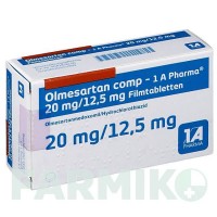 ОЛМЕСАРТАН (OLMESARTAN) 20 мг/12,5 мг таблетки 28 шт - Олмесартан, Гідрохлоротіазид 1 A PHARMA