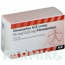 ОЛМЕСАРТАН (OLMESARTAN) 20 мг/12,5 мг таблетки 28 шт - Олмесартан, Гідрохлоротіазид ABZ PHARMA