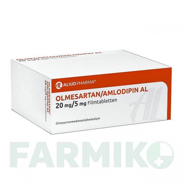 ОЛМЕСАРТАН (OLMESARTAN) 20 мг/5 мг таблетки 98 шт - Олмесартан, Амлодипин ALIUD PHARMA
