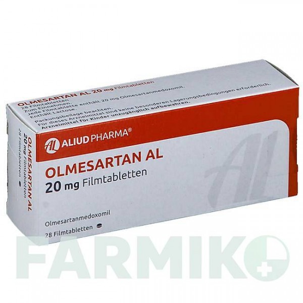 ОЛМЕСАРТАН (OLMESARTAN) 20 мг таблетки 28 шт - Олмесартан ALIUD PHARMA