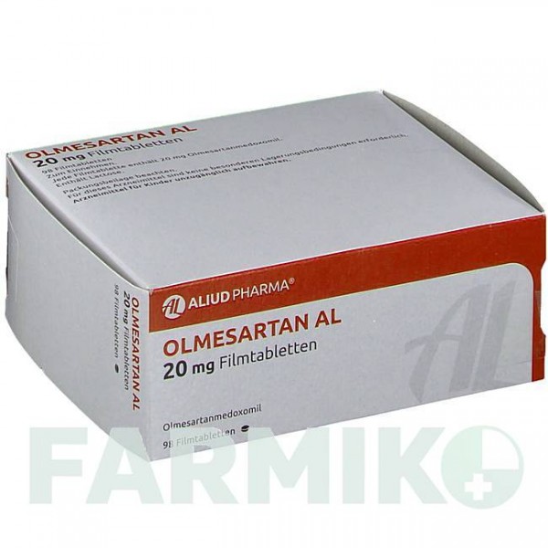 ОЛМЕСАРТАН (OLMESARTAN) 20 мг таблетки 98 шт - Олмесартан ALIUD PHARMA