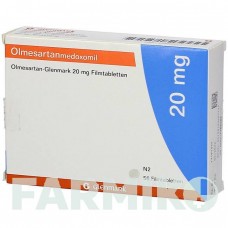 ОЛМЕСАРТАН (OLMESARTAN) 20 мг таблетки 56 шт - Олмесартан GLENMARK