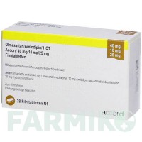 ОЛМЕСАРТАН (OLMESARTAN) 40/10/25 мг таблетки 28 шт - Олмесартан, Амлодипин, Гидрохлоротиазид ACCORD HEALTHCARE