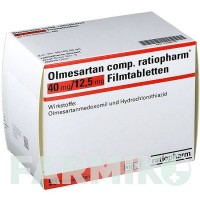 ОЛМЕСАРТАН (OLMESARTAN) 40/12,5 мг таблетки 98 шт - Олмесартан, Гидрохлоротиазид RATIOPHARM