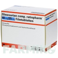 ОЛМЕСАРТАН (OLMESARTAN) 40/25 мг таблетки 98 шт - Олмесартан, Гидрохлоротиазид RATIOPHARM
