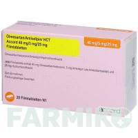 ОЛМЕСАРТАН (OLMESARTAN) 40/5/25 мг таблетки 28 шт - Олмесартан, Амлодипін, Гідрохлоротіазид ACCORD HEALTHCARE
