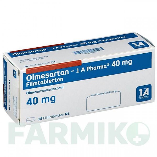 ОЛМЕСАРТАН (OLMESARTAN) 40 мг таблетки 28 шт - Олмесартан 1 A PHARMA