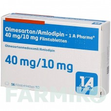 ОЛМЕСАРТАН (OLMESARTAN) 40 мг/10 мг таблетки 56 шт - Олмесартан, Амлодипін 1 A PHARMA