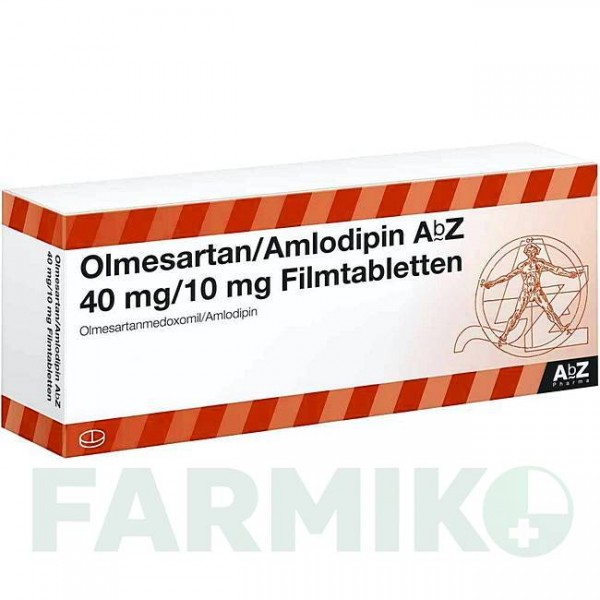 ОЛМЕСАРТАН (OLMESARTAN) 40 мг/10 мг таблетки 98 шт - Олмесартан, Амлодипін ABZ PHARMA