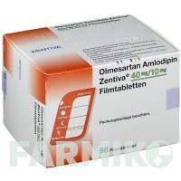 ОЛМЕСАРТАН (OLMESARTAN) 40 мг/10 мг таблетки 98 шт - Олмесартан, Амлодипин ZENTIVA