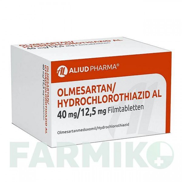 ОЛМЕСАРТАН (OLMESARTAN) 40 мг/12,5 мг таблетки 56 шт - Олмесартан, Гидрохлоротиазид ALIUD PHARMA