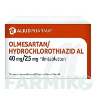 ОЛМЕСАРТАН (OLMESARTAN) 40 мг/25 мг таблетки 98 шт - Олмесартан, Гідрохлоротіазид ALIUD PHARMA