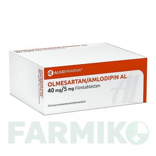 ОЛМЕСАРТАН (OLMESARTAN) 40 мг/5 мг таблетки 98 шт - Олмесартан, Амлодипін ALIUD PHARMA