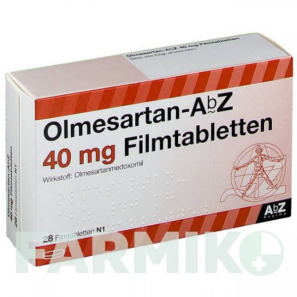 ОЛМЕСАРТАН (OLMESARTAN) 40 мг таблетки 28 шт - Олмесартан ABZ PHARMA