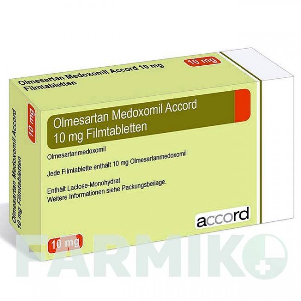 ОЛМЕСАРТАН МЕДОКСОМИЛ (OLMESARTAN MEDOXOMIL) 10 мг таблетки 28 шт - Олмесартан ACCORD HEALTHCARE