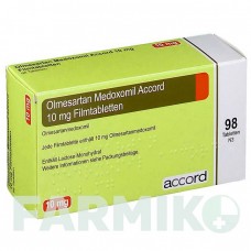 ОЛМЕСАРТАН МЕДОКСОМІЛ (OLMESARTAN MEDOXOMIL) 10 мг таблетки 98 шт - Олмесартан ACCORD HEALTHCARE
