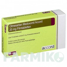 ОЛМЕСАРТАН МЕДОКСОМІЛ (OLMESARTAN MEDOXOMIL) 20 мг таблетки 28 шт - Олмесартан ACCORD HEALTHCARE