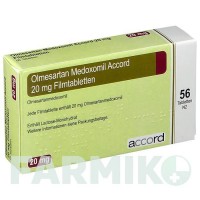 ОЛМЕСАРТАН МЕДОКСОМІЛ (OLMESARTAN MEDOXOMIL) 20 мг таблетки 56 шт - Олмесартан ACCORD HEALTHCARE