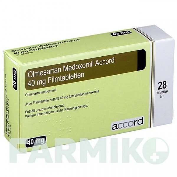 ОЛМЕСАРТАН МЕДОКСОМИЛ (OLMESARTAN MEDOXOMIL) 40 мг таблетки 28 шт - Олмесартан ACCORD HEALTHCARE