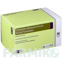 ОЛМЕСАРТАН МЕДОКСОМІЛ (OLMESARTAN MEDOXOMIL) 40 мг таблетки 98 шт - Олмесартан ACCORD HEALTHCARE