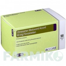 ОЛМЕСАРТАН МЕДОКСОМІЛ (OLMESARTAN MEDOXOMIL) 40 мг таблетки 98 шт - Олмесартан ACCORD HEALTHCARE
