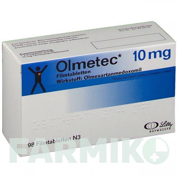ОЛМЕТЕК (OLMETEC) 10 мг таблетки 56 шт - Олмесартан EMRA-MED