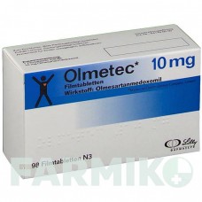 ОЛМЕТЕК (OLMETEC) 10 мг таблетки 98 шт - Олмесартан EMRA-MED