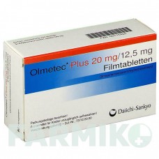 ОЛМЕТЕК (OLMETEC) 20 мг/12,5 мг таблетки 98 шт - Олмесартан, Гидрохлоротиазид KOHLPHARMA